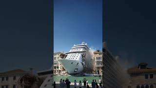 Cruise Ship Enters The City Bay And Causes Chaos