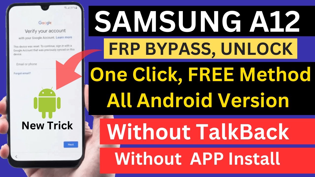Samsung A12 FRP Bypass 2023 | Without Talkback & Any APP Samsung A12 FRP Bypass 2023 | Without Talkback & Any APP