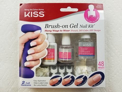 KISS BRUSH ON GEL NAIL KIT - DEMO/ REVIEW