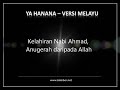 Ya Hanana Versi Melayu Lirik images Ya Hanana Versi Melayu Lirik