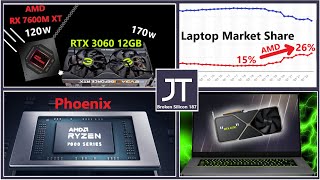 RTX 4090 Laptop, RX 7600M XT vs 4060, Phoenix, AMD Market Share | Jarrod’s Tech | Broken Silicon 187