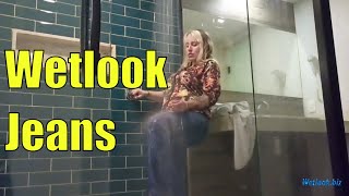 Wetlook Jeans | Wetlook Girl In Shower | Wetlook Shirt
