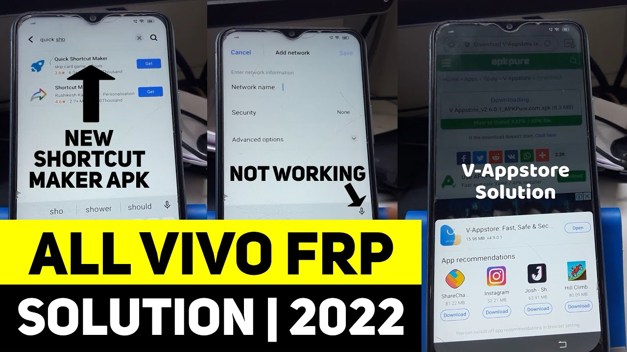All VIVO FRP Method 2 | V-App Not Working Solution 2022 All VIVO FRP Method 2 | V-App Not Working Solution 2022