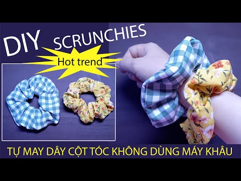 Cách làm dây cột tóc Scrunchies Siêu Đơn Giản không dùng máy khâu | DIY SCRUNCHIES | Liam Channel