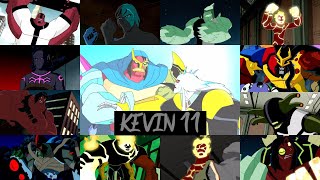 All kevin 11 transformation (forms) in all Ben 10 series