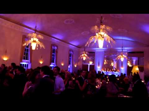 wwwrobalberticom Wedding event uplighting in blue at New Haven Lawn Club