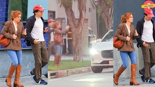 Isla Fisher And Jesse Eisenberg Were Seen Leaving Dinner Together At Matsuhisa Restaurant