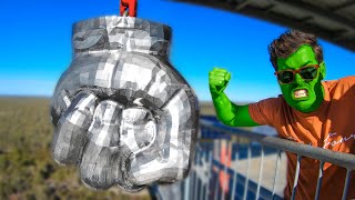 World's Heaviest Hulk Fist Smashes Everything!! (300Kg/660Lbs Solid Steel)