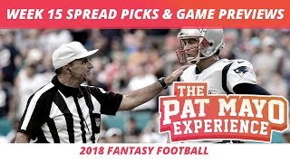 2018 Fantasy Football — Week 15 Spread Picks, NFL Game Previews & Fast Food