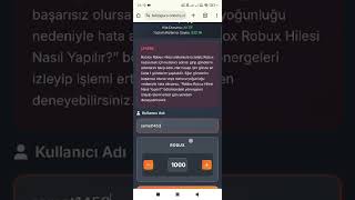 Roblox Robux Hilesi 2026 Ücretsiz Robux Kazan %100 Çalışıyor