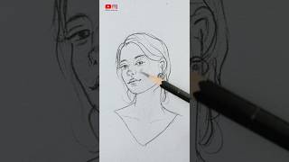 Drawing A Face With A 2B Pencil #Shorts #Art #Drawing