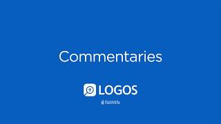 Commentaries Logos Bible Software Support