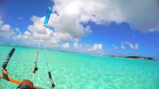 Kitefoiling in nearly impossible conditions with Flysurfer Sonic 2 in San Salvador, Bahamas!!