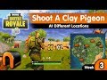 Shoot A Clay Pigeon At Different Locations FORTNITE, Clay Pigeon Locations