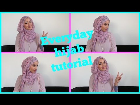 Everyday Simple Hijab Tutorial - YouTube