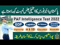 PAF Intelligence Test | Pakistan Air force Intelligence Test Preparation Online
