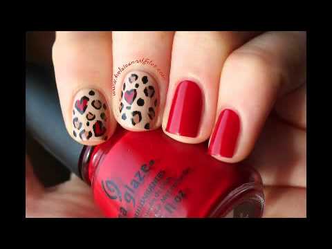 decoraciones de uñas animal print rosa
