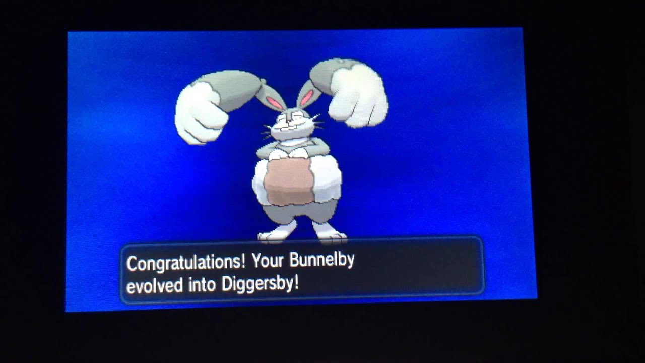shiny bunnelby evolves into shiny diggersby youtube luchabull evolution chart