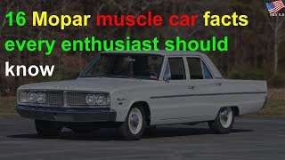 Mopar muscle car facts every enthusiast should know