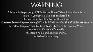 El Tv Kadsre Home Video Demo Warning Screen 1989-1995 Reuploaded With Minor Changes