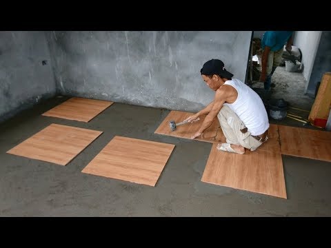 Building Bedroom Floor With Sand, Cement & How To Install Ceramic Tiles Step By Step