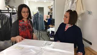 Wedding dress cleaning and restoration in Cambridge