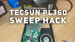 TECSUN PL360 sweep radio hack. Hypersweep AM FM Band Ghost Box