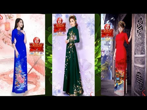 KIỂU ÁO DÀI ĐẸP THANH LỊCH 2019 DESIGN HOA HỒNG 💝 Vải Áo Dài S