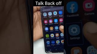 Samsung A10 Me Talk Back Off Kaise Kare Remove Double Tab Screen Samsung A10