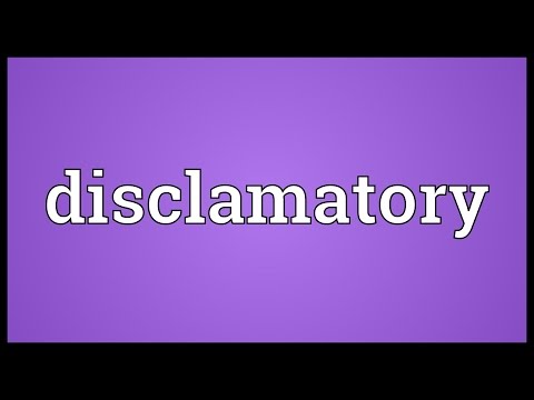 Header of disclamatory
