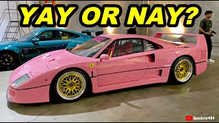 Pink Ferrari F40, Liberty Walk Gt-R, C8 Corvette, Lamborghini Aventador & Huracan