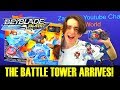 THE BATTLE TOWER ARRIVES! QR CODES REVIEW + BATTLES BEYBLADE BURST EVOLUTION