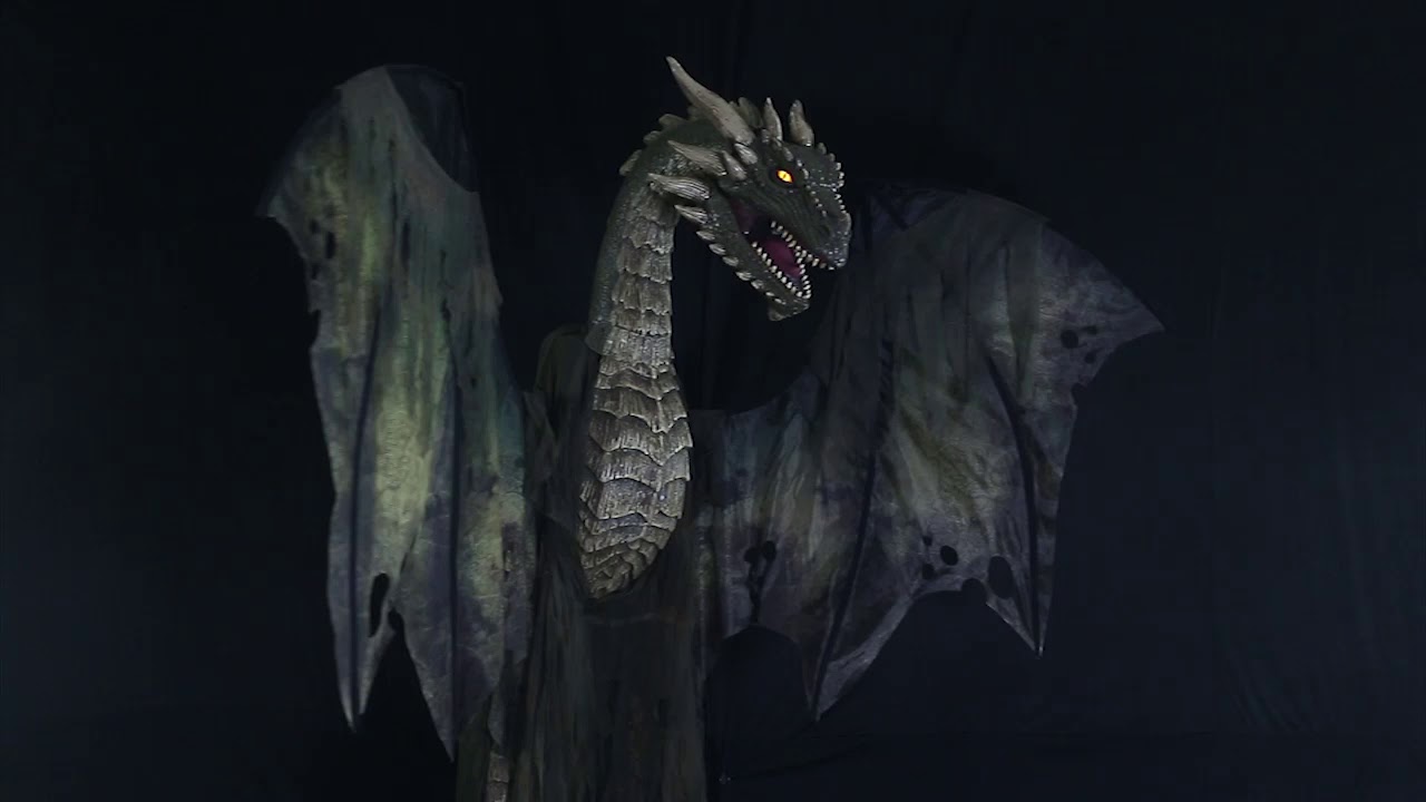MR124633 Winter Forest Dragon Animated Prop