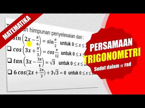 Persamaan Trigonometri (dalam Satuan pi Radian)- Part 4