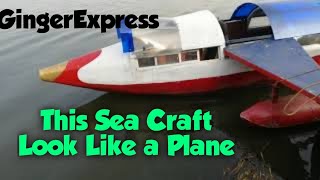 This sea-craft look likes a plane,has a car's engine,and docks like a boat
