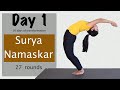 Yoga at Home - Day 1- Surya Namaskar 27 rounds | 10 days of transformation | Yogbela