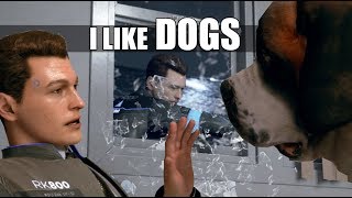 Detroit Become Human - Connor “I Like Dogs” & Russian Roulette (All Dialogue)
