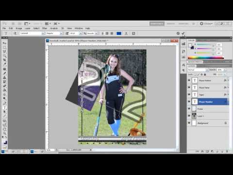How To Create Sports Trading Cards With Photoshop Templates Youtube How To Create A Template In Photoshop
