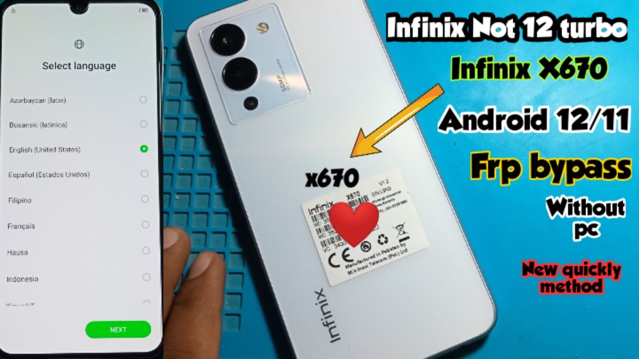 Infinix Not 12 turbo Frp Bypass Android 12|Infinix X670 Infinix Not 12 turbo Frp Bypass Android 12|Infinix X670