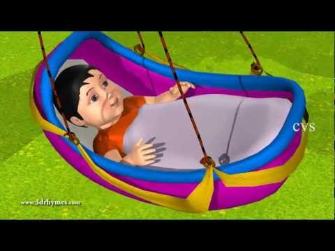 3D Animation Rock-A-Bye Baby English Nursery rhymes 
