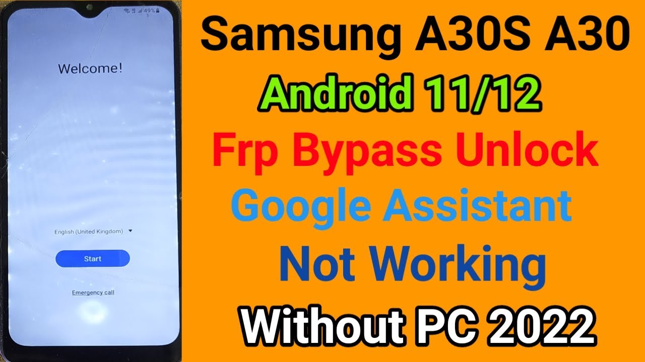 Samsung A30S A30 Android 11/12 Frp Bypass/Google Account Samsung A30S A30 Android 11/12 Frp Bypass/Google Account