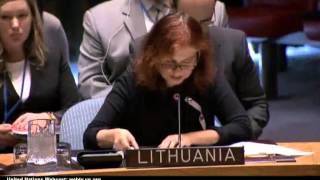 постпред Литвы Раймонда Мормукайте в Совбезе ООН по Украине 06.03.2015 ▶ Live