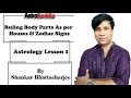 Body Parts As Per 12 Zodiac Signs and Houses In Horoscope/ Kundli/ Birth Chart - Astrology Lesson 1