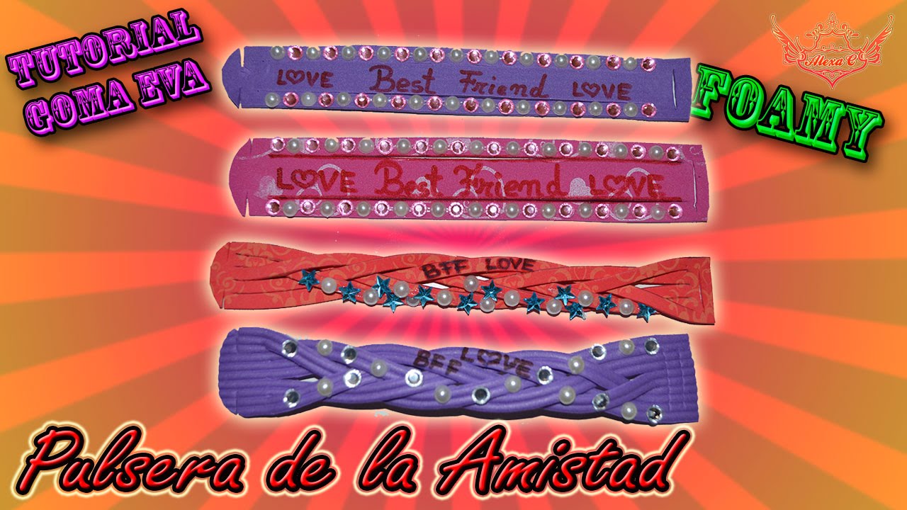 pulseras goma eva faciles