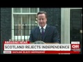 Cameron 'delighted' with Scotland vote