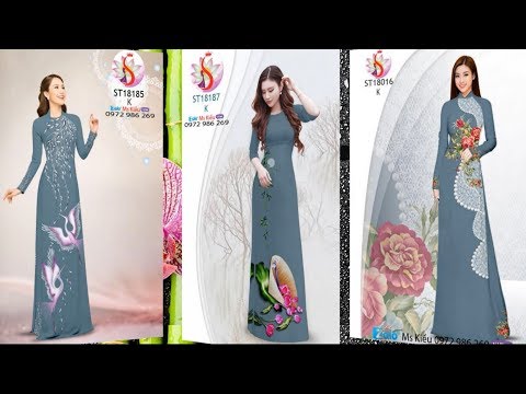 ALBUM 22 MẪU ÁO DÀI MÀU LAM CHÙA ĐẸP THANH CAO 2019 💝 Vải Áo Dài S