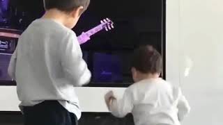 Lionel Messi Son Thiago Messi And Mateo Messi Dancing