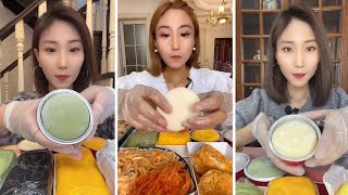 Asmr Mukbangasmrkwai Dessert Mukbang,Mochi Eating,Creperoll Cake Chocolate