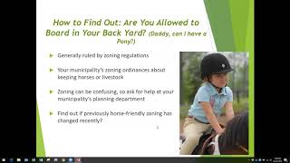 Considering Land Issues Related to Small Property Horse Keeping