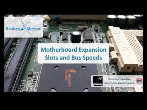 List of expansion slots contained on the motherboard